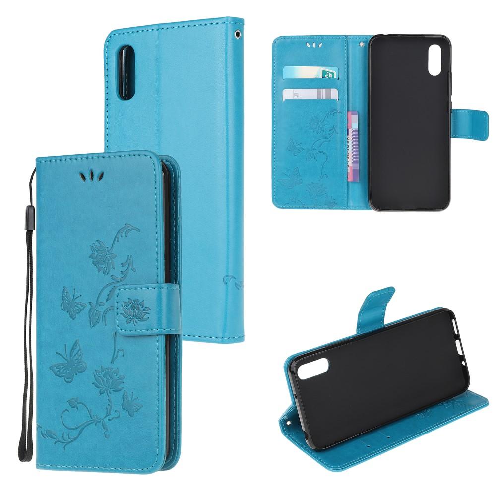 Samsung Galaxy Xcover 5 Handyhülle mit Schmetterlingsmuster, Blau