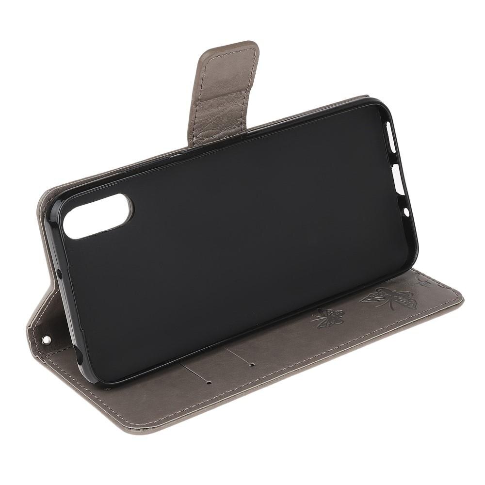 Samsung Galaxy Xcover 5 Handyhülle mit Schmetterlingsmuster, Grau