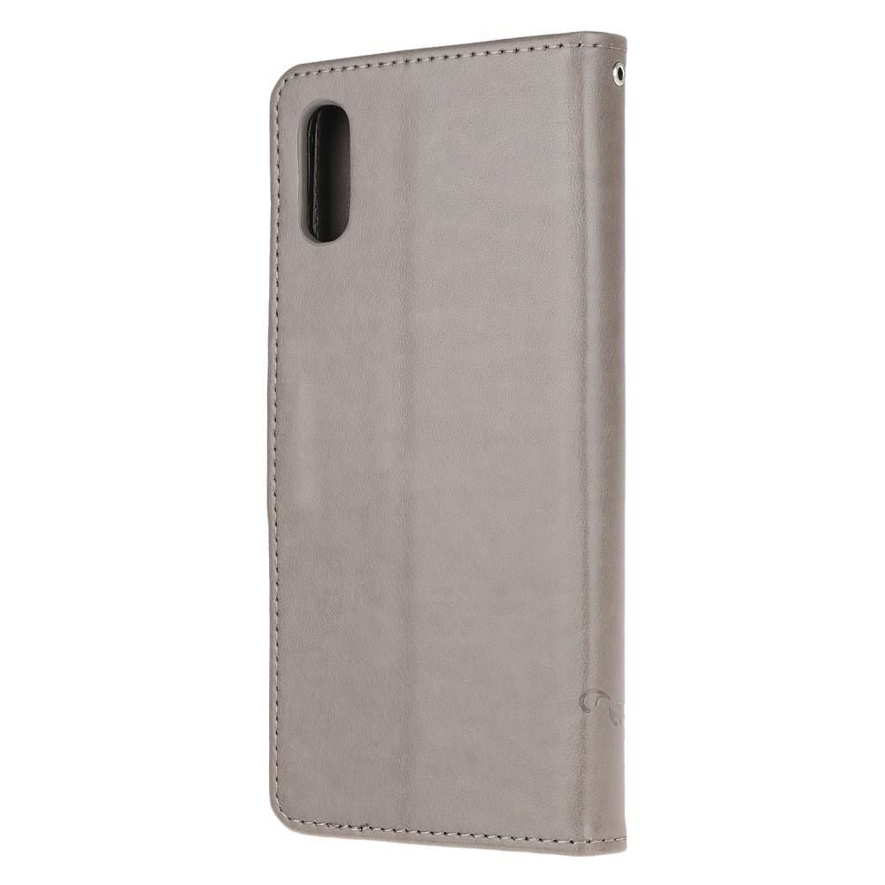 Samsung Galaxy Xcover 5 Handyhülle mit Schmetterlingsmuster, Grau
