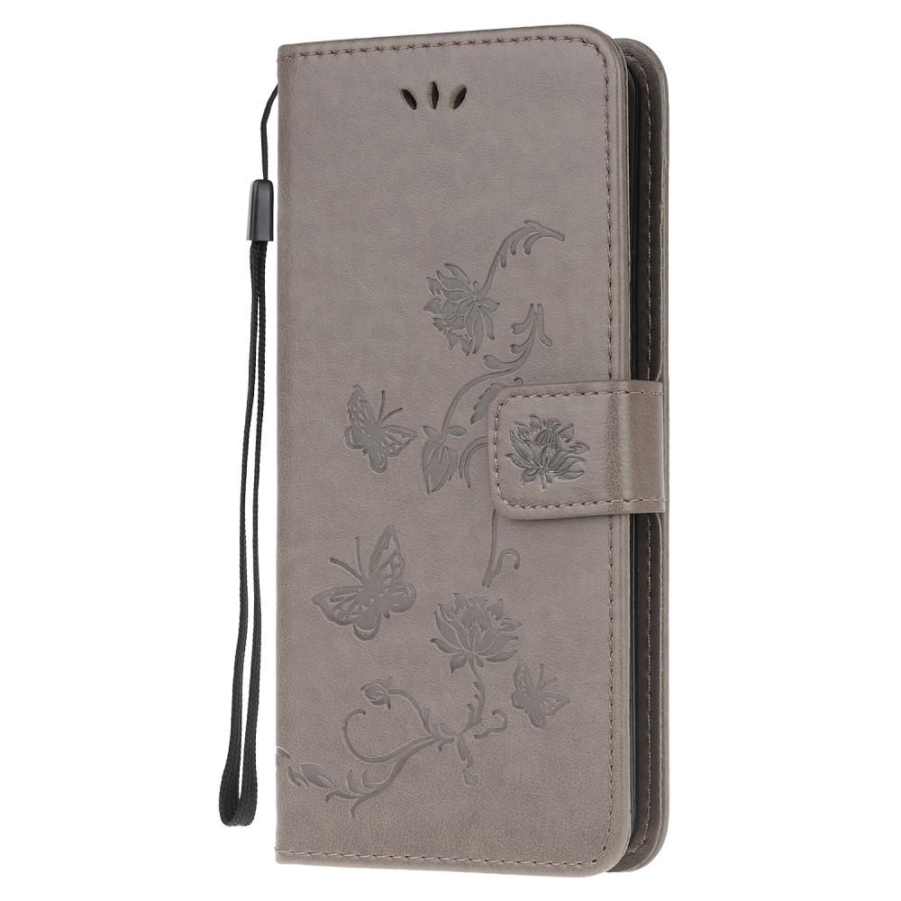 Xiaomi Mi 11i Handyhülle mit Schmetterlingsmuster, Grau