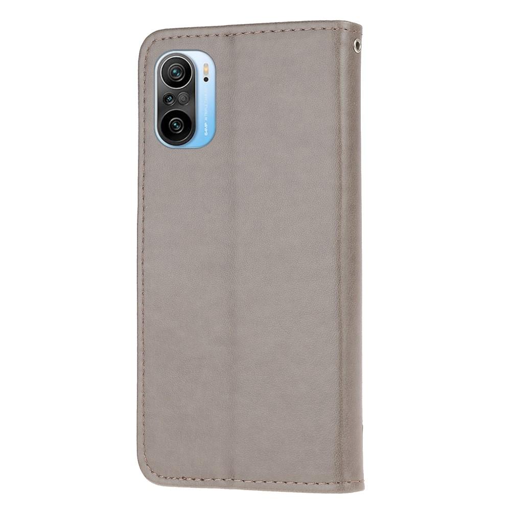 Xiaomi Mi 11i Handyhülle mit Schmetterlingsmuster, Grau