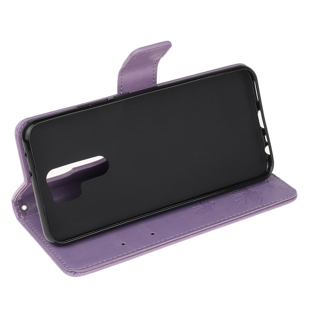 Xiaomi Redmi 9 Handyhülle mit Schmetterlingsmuster, Lila