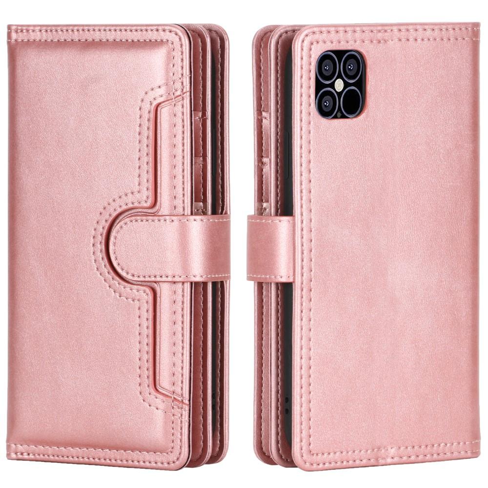 iPhone 12/12 Pro Lederhülle Multi-slot Roségold