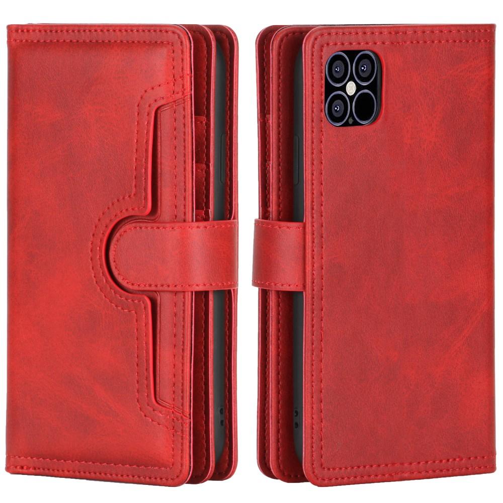 iPhone 12 Mini Lederhülle Multi-slot Rot