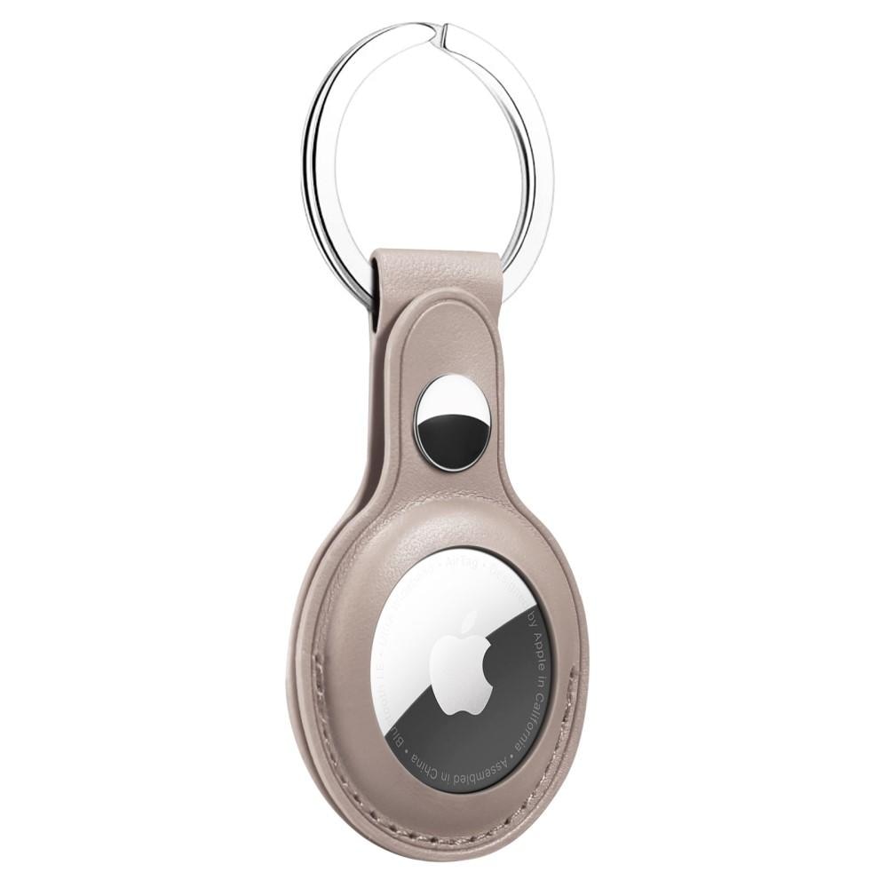 AirTag Schlüsselanhänger aus Leder Grau