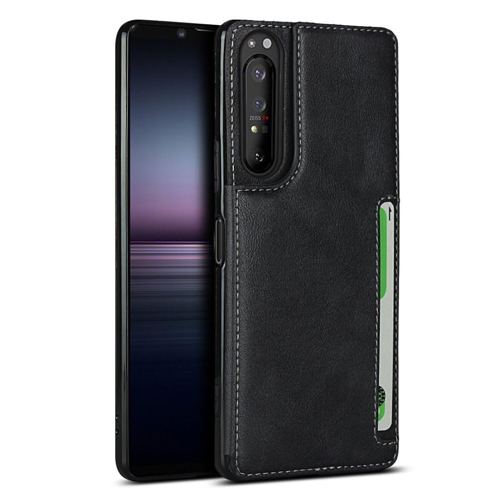 Sony Xperia 1 II Leather Multi-Slit Case Schwarz