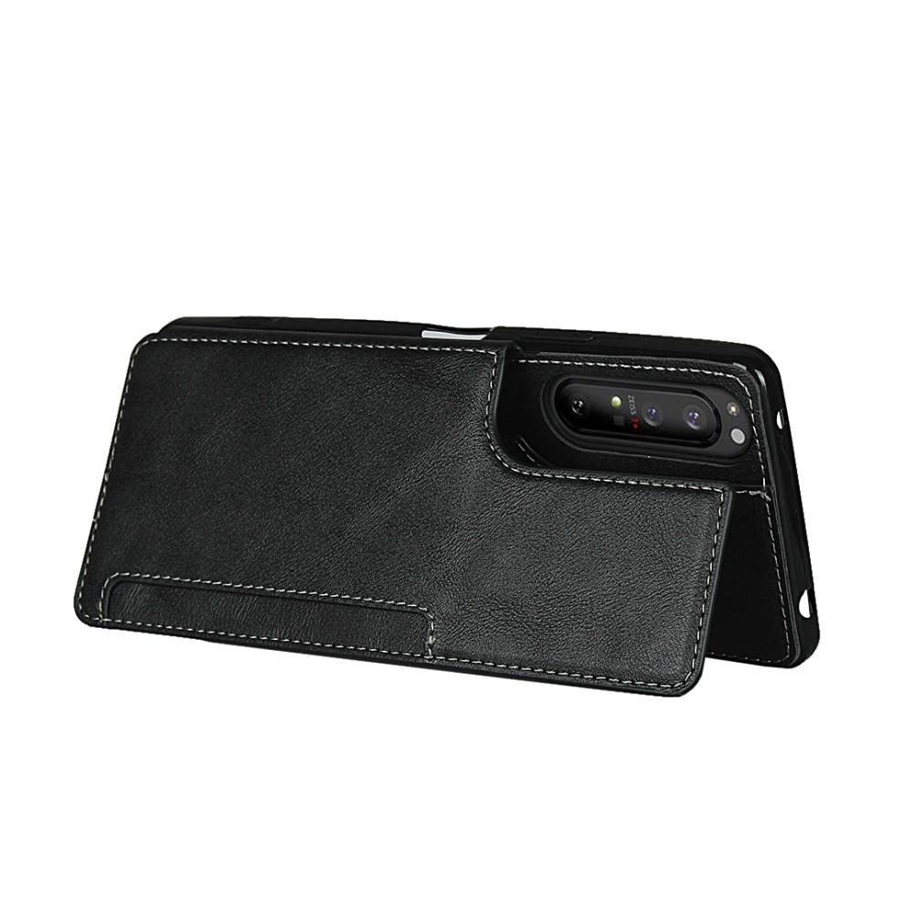 Sony Xperia 1 II Leather Multi-Slit Case Schwarz
