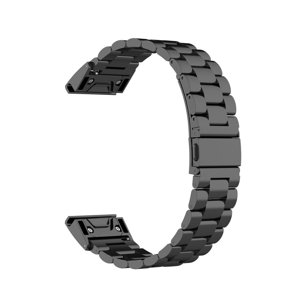 Garmin Fenix 7X Armband aus Stahl schwarz
