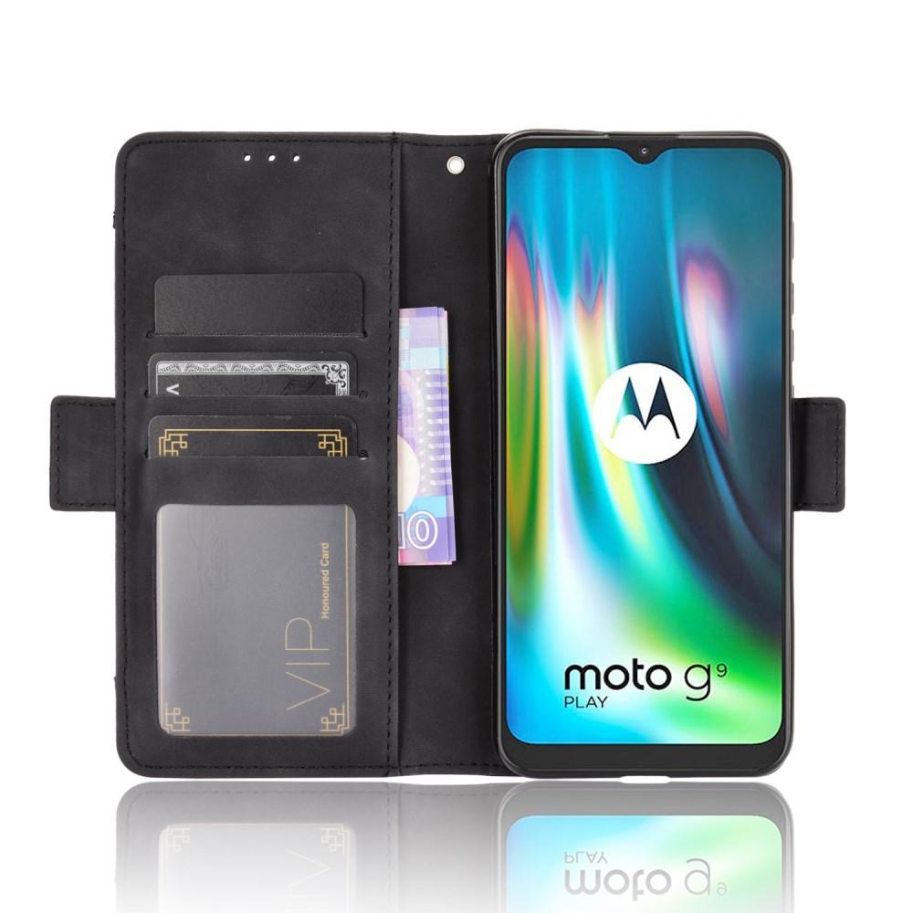 Motorola Moto E7 Plus Multi Portemonnaie-Hülle Schwarz