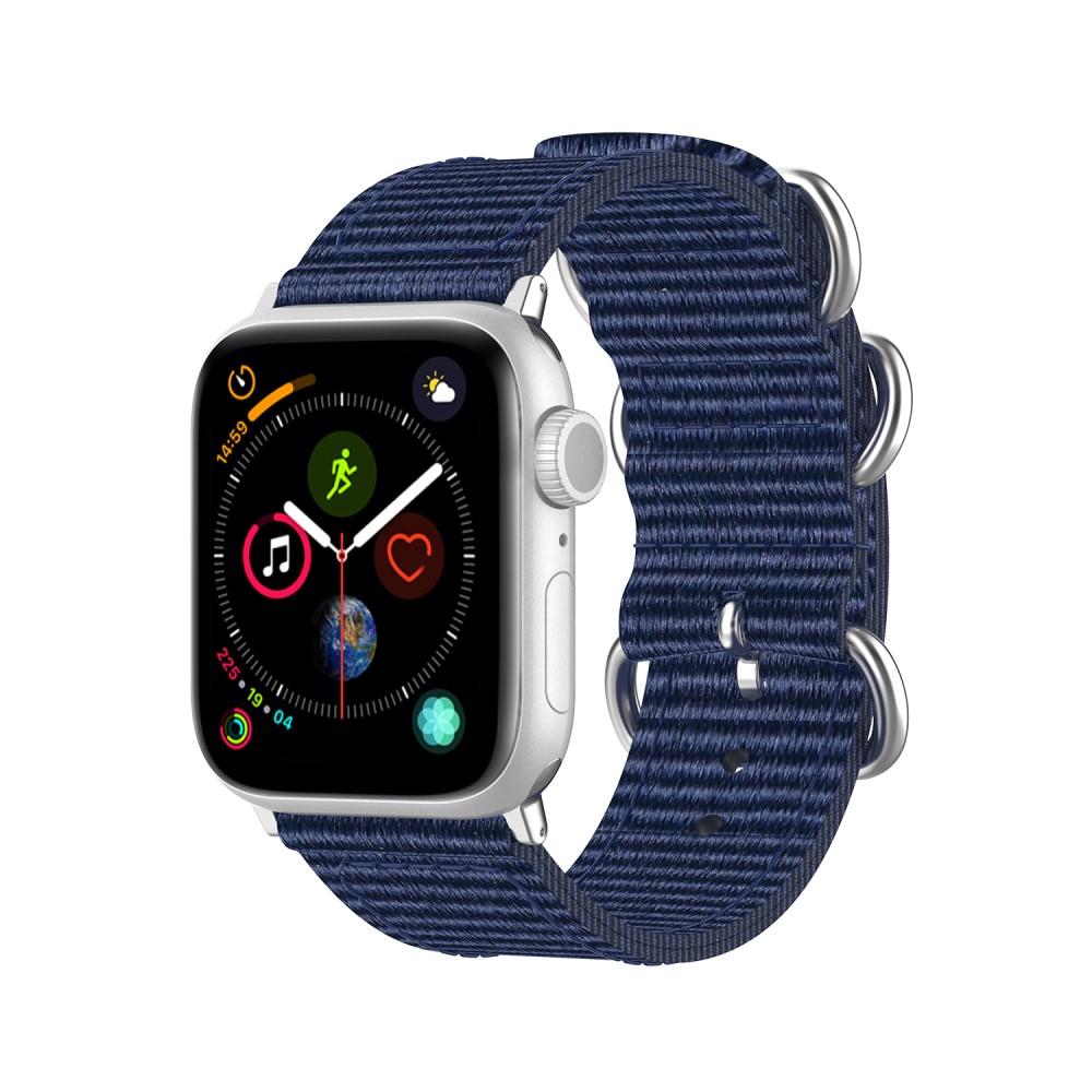 Apple Watch 45mm Series 9 Nato Armband blau