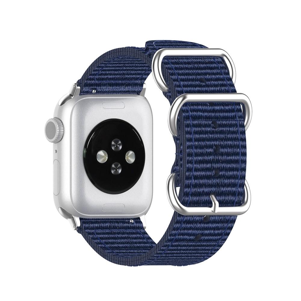 Apple Watch 45mm Series 9 Nato Armband blau