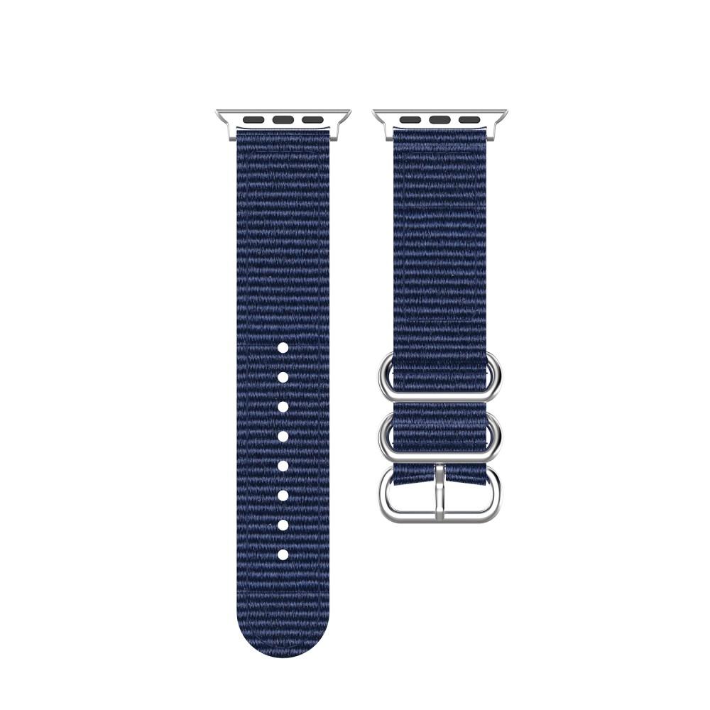 Apple Watch 45mm Series 9 Nato Armband blau