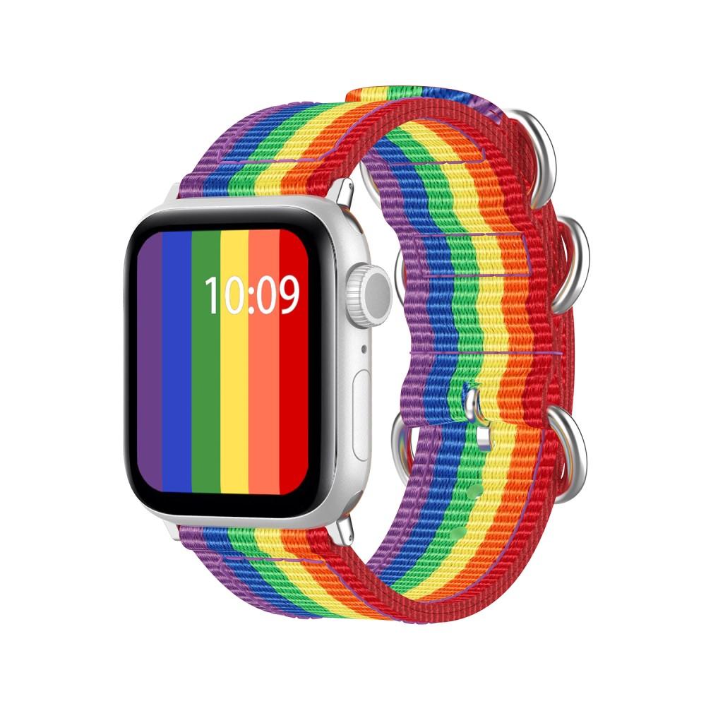 Apple Watch SE 40mm Nato Armband Regenboge