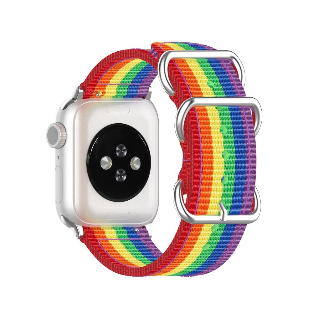 Apple Watch 41mm Series 8 Nato Armband Rainbow
