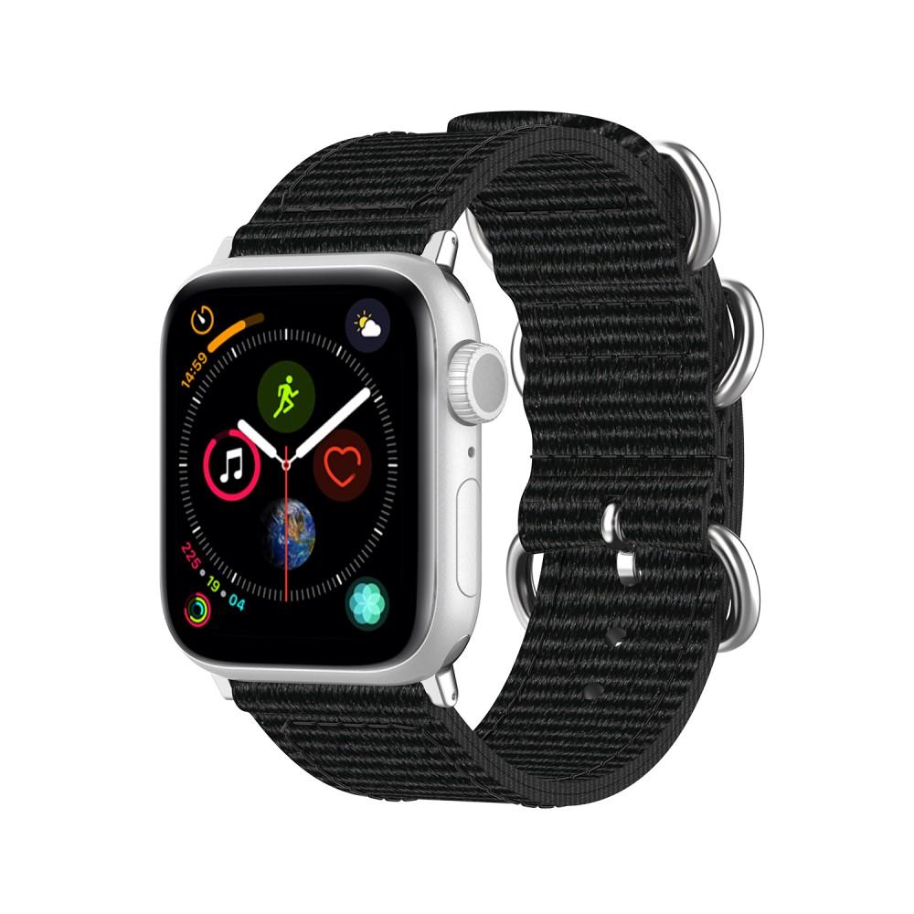 Apple Watch SE 40mm Nato Armband schwarz