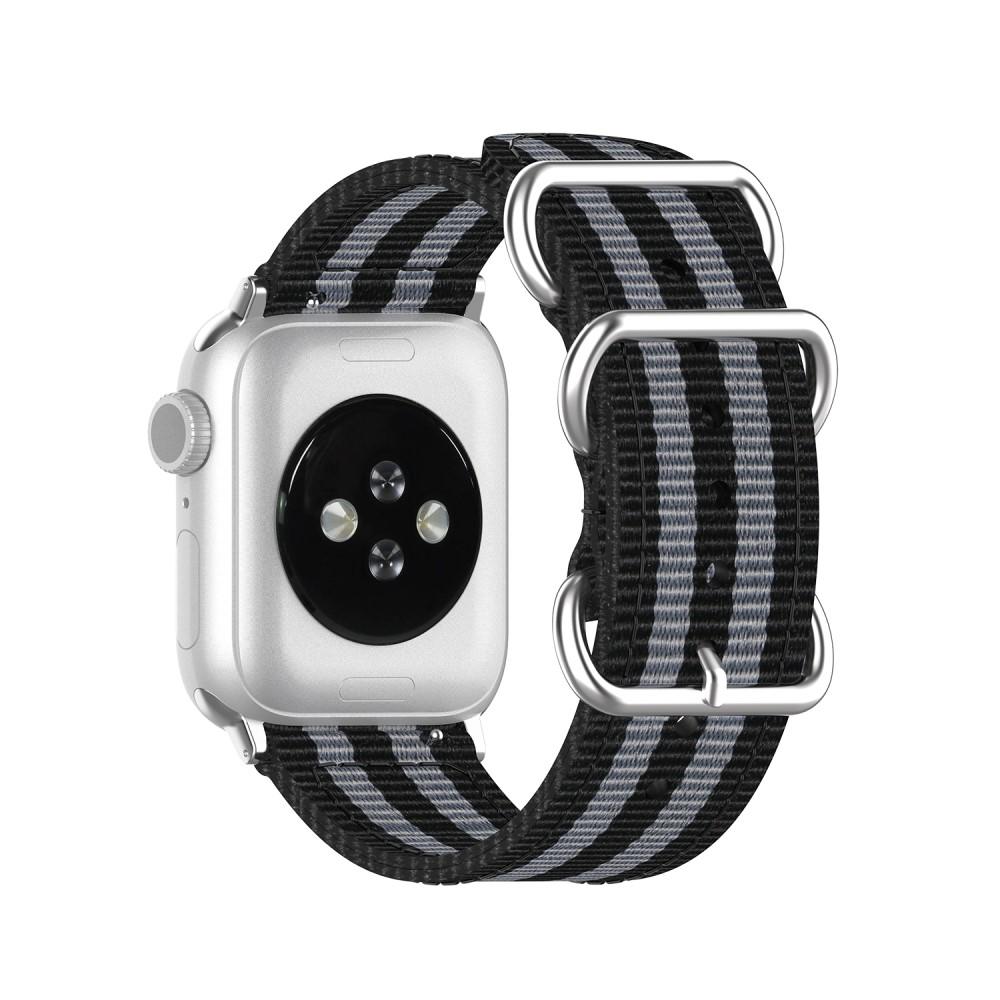 Apple Watch 44mm Nato Armband schwarz/grau