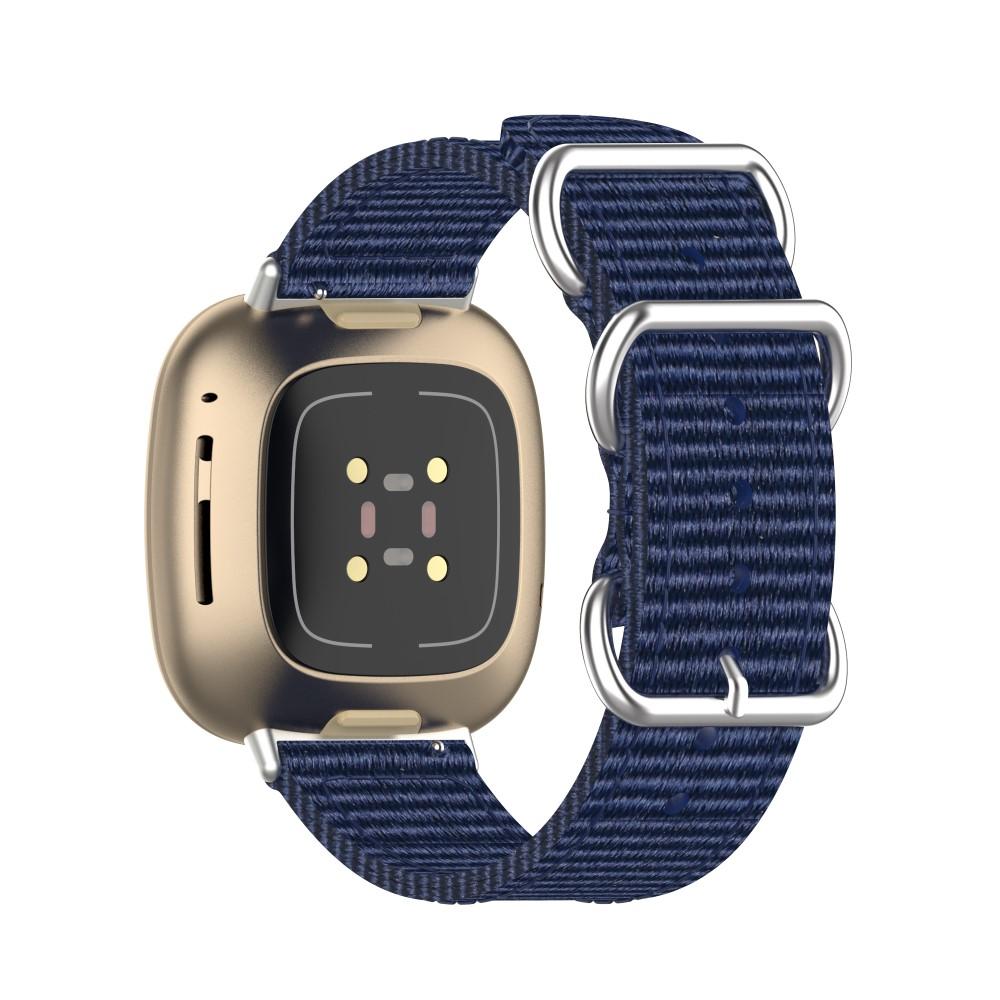 Fitbit Versa 3/Sense Nato Armband Blau