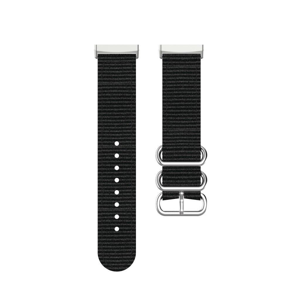 Fitbit Versa 3/Sense Nato Armband Schwarz