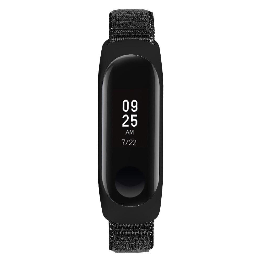 Xiaomi Mi Band 3/4 Nylon-Armband Schwarz