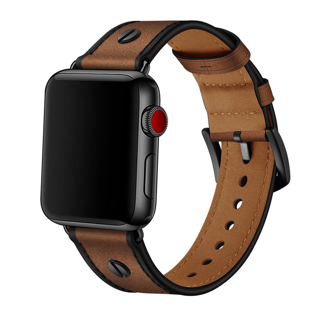 Apple Watch SE 44mm Premium Stud Armband braun