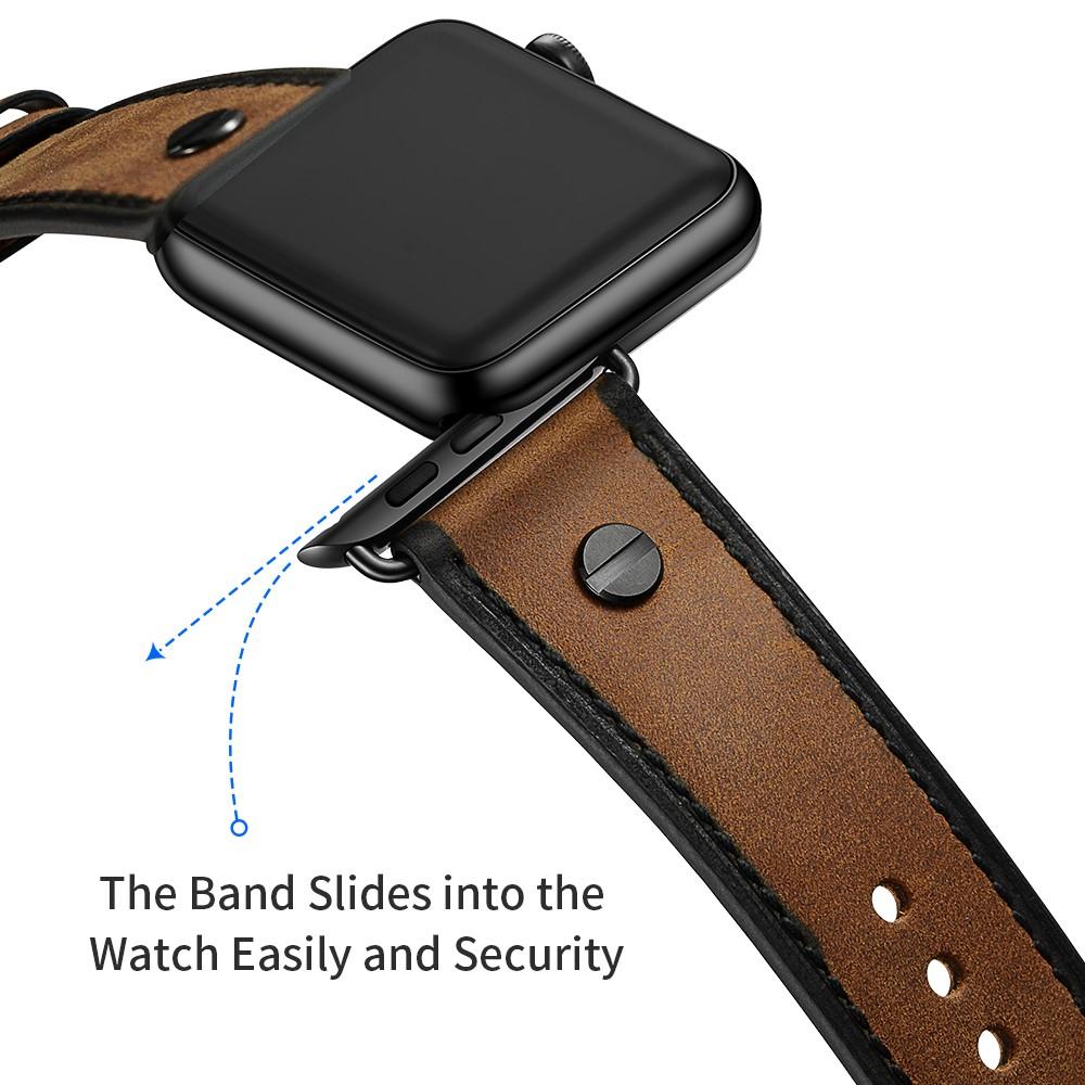 Apple Watch SE 44mm Premium Stud Armband braun