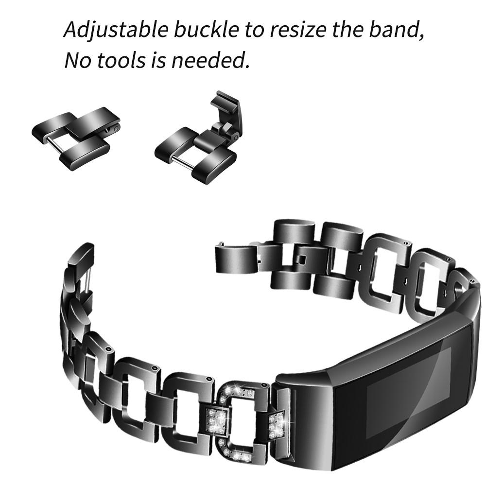 Fitbit Charge 3/4 Rhinestone Bracelet Black