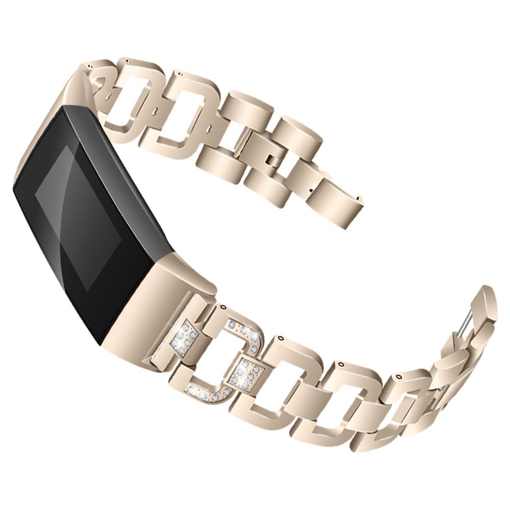 Fitbit Charge 3/4 Rhinestone Bracelet Gold
