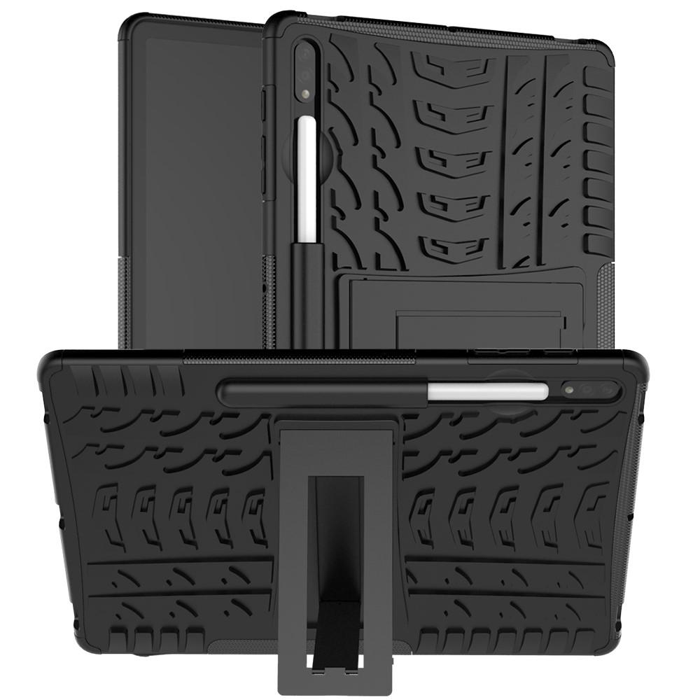 Samsung Galaxy Tab S7 Plus/S8 Plus 12.4 Rugged Case Schwarz