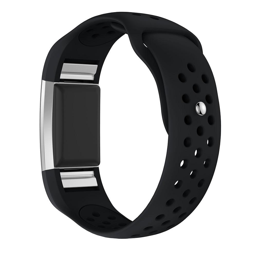 Fitbit Charge 2 Sport Armband aus Silikon Schwarz