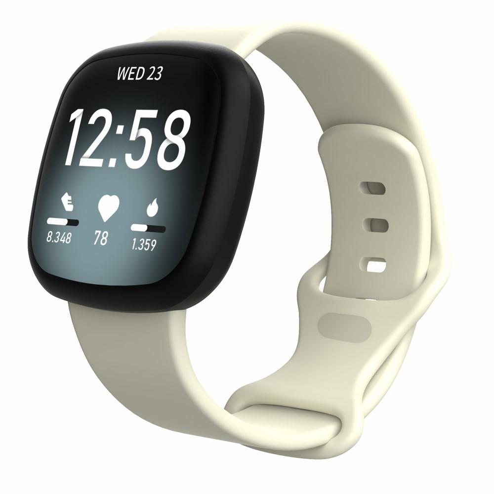 Fitbit Versa 3/Sense Armband aus Silikon Beige