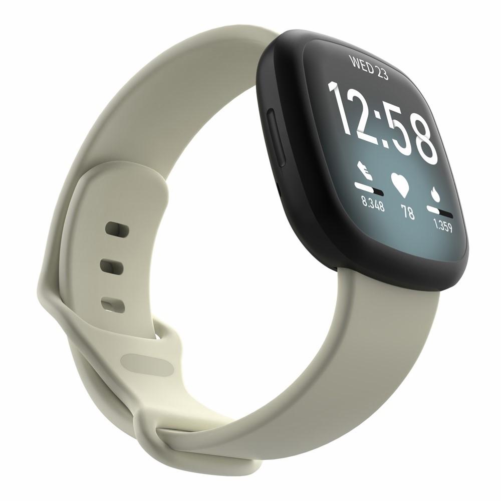 Fitbit Versa 3/Sense Armband aus Silikon Beige