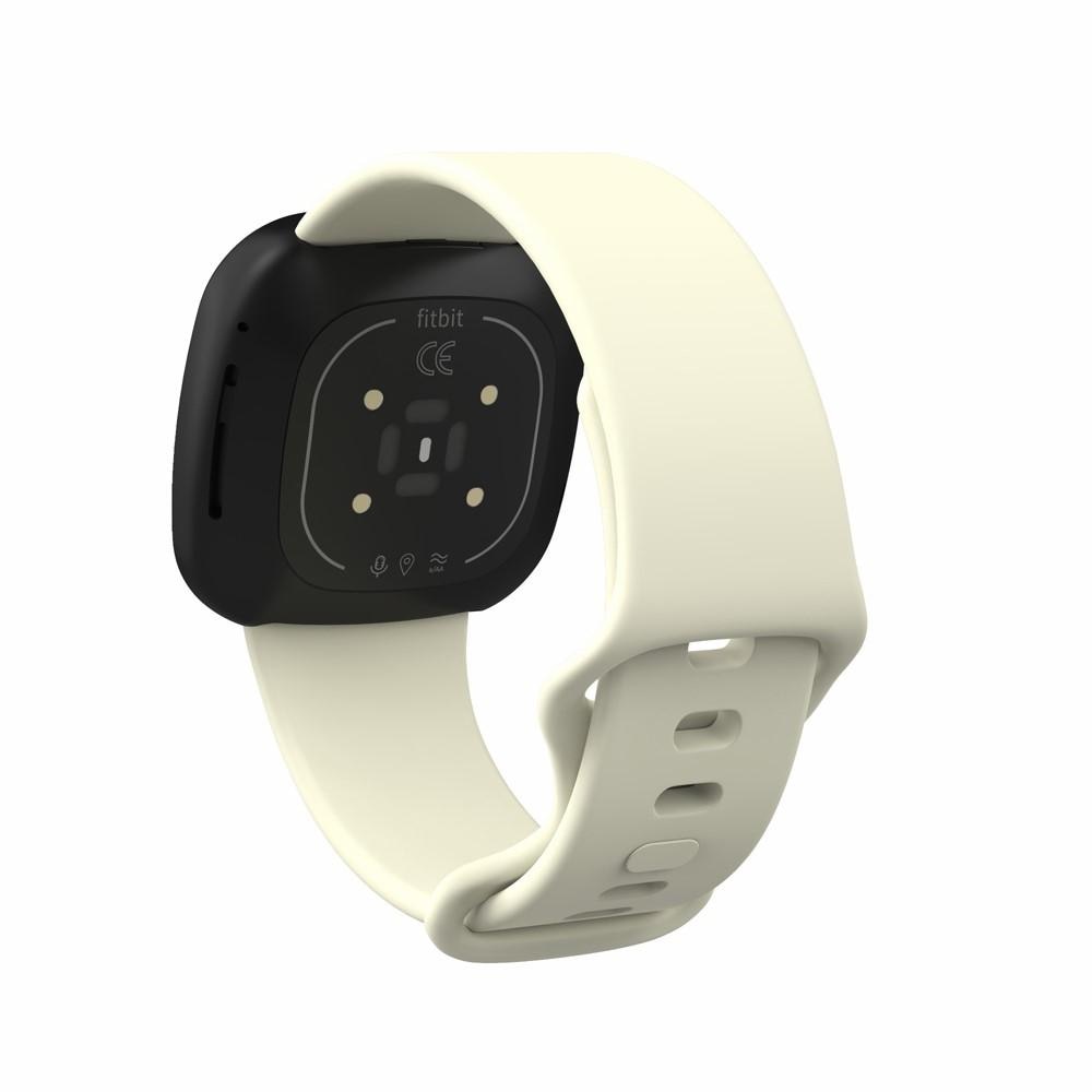 Fitbit Versa 3/Sense Armband aus Silikon Beige