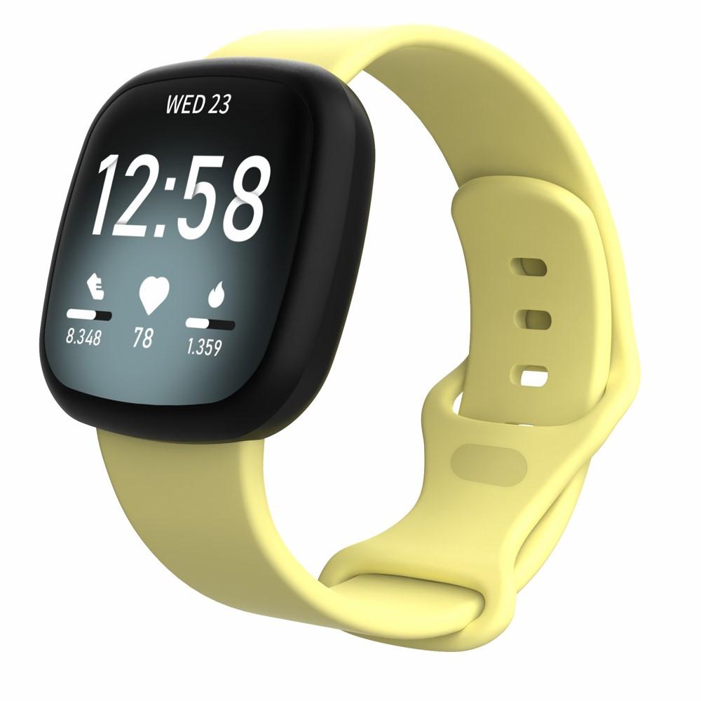 Fitbit Versa 3/Sense Armband aus Silikon Gelb