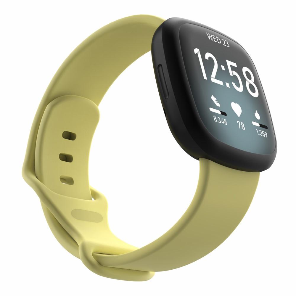 Fitbit Versa 3/Sense Armband aus Silikon Gelb