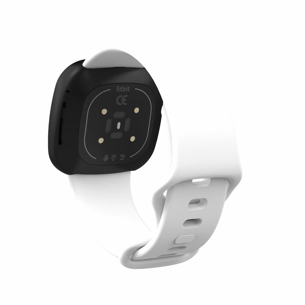 Fitbit Versa 3/Sense Armband aus Silikon Weiß