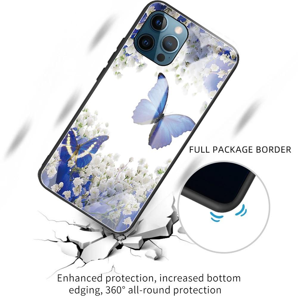 iPhone 12/12 Pro Hülle aus gehärtetem Glas Butterflies