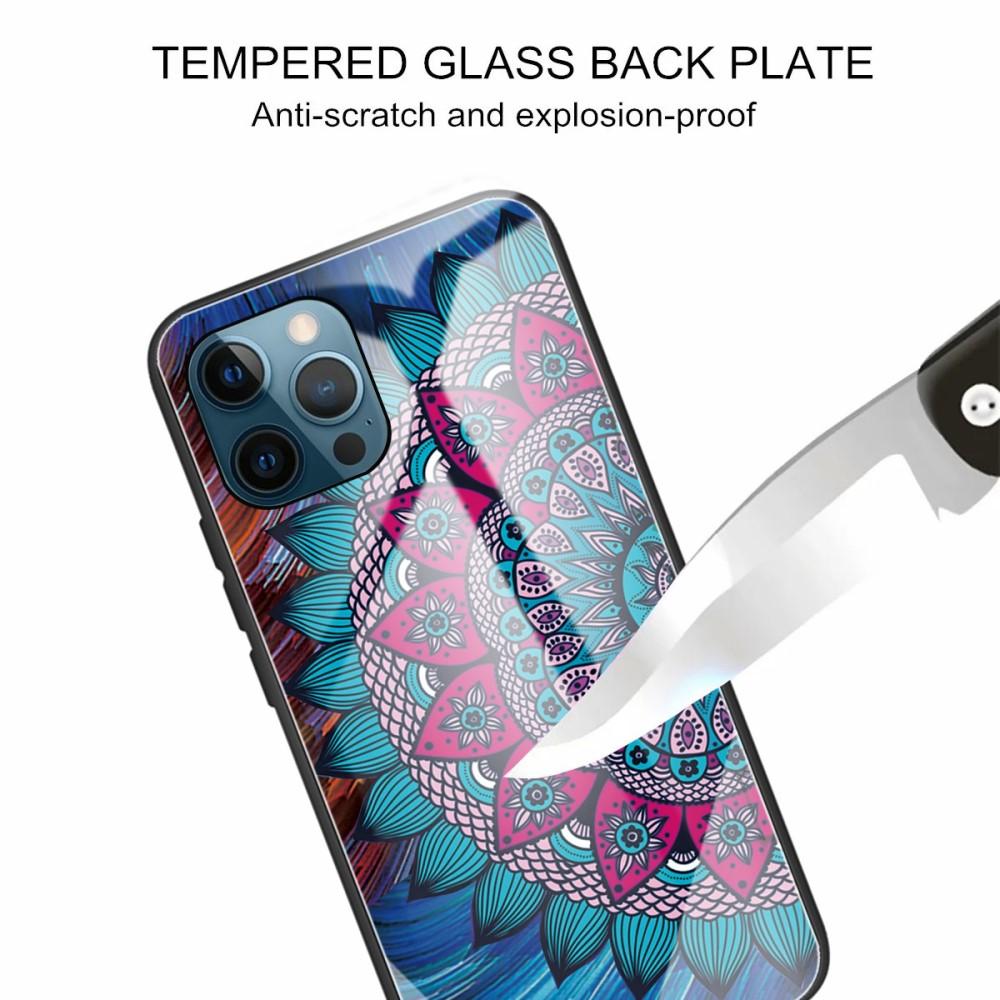 iPhone 12/12 Pro Hülle aus gehärtetem Glas Mandala