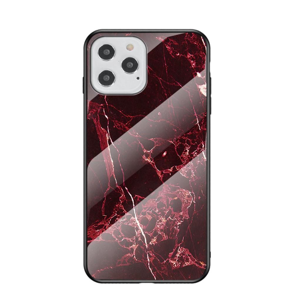 iPhone 12/12 Pro Hülle aus gehärtetem Glas Red Marble