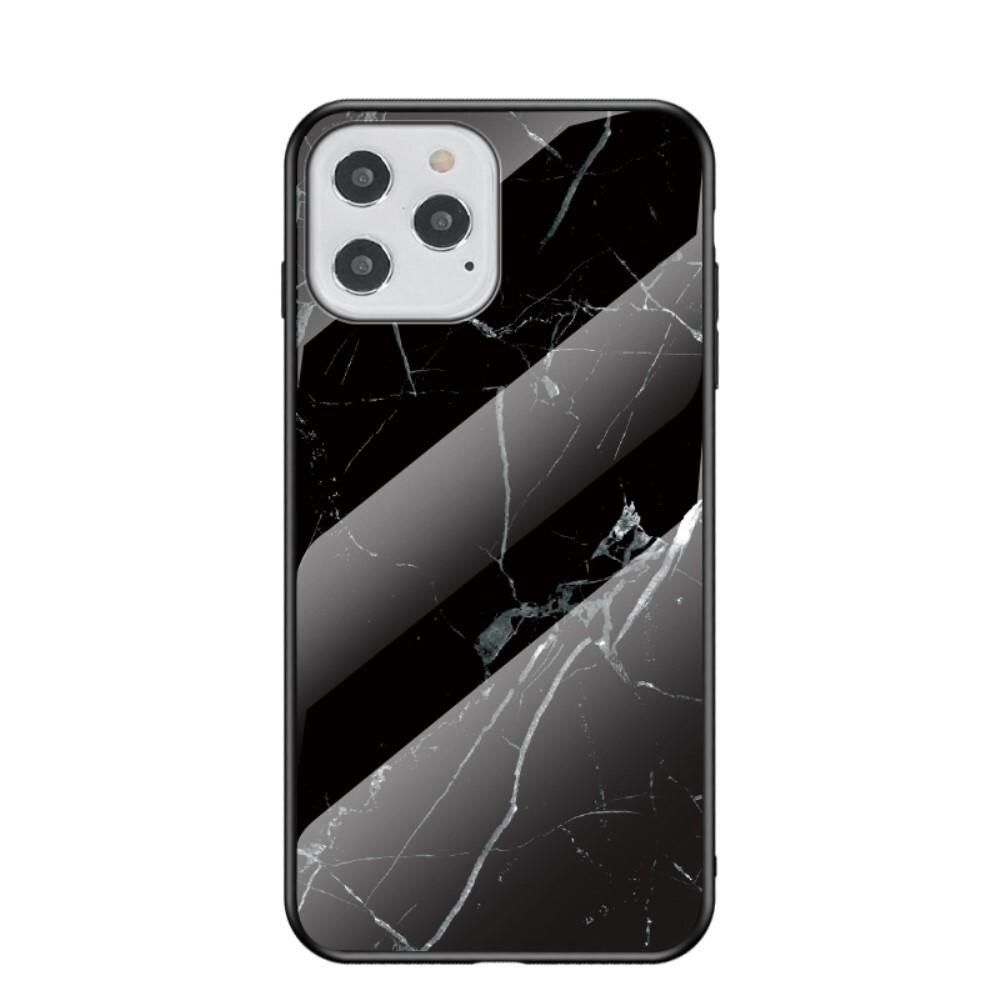 iPhone 12/12 Pro Hülle aus gehärtetem Glas Black Marble