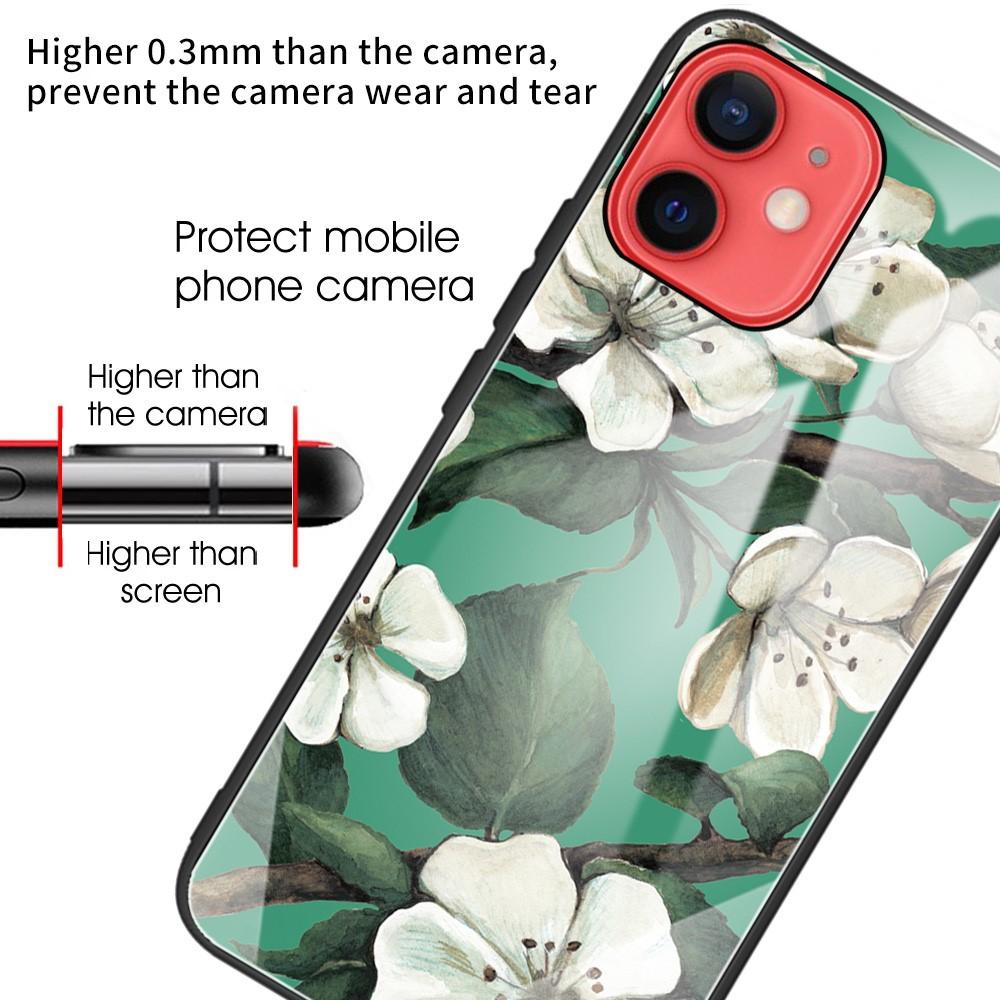 iPhone 12 Mini Hülle Gehärtetem Glas Flowers