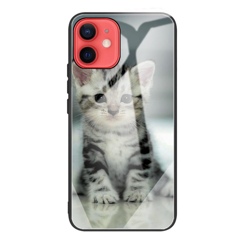 iPhone 12 Mini Hülle aus gehärtetem Glas Kätzchen