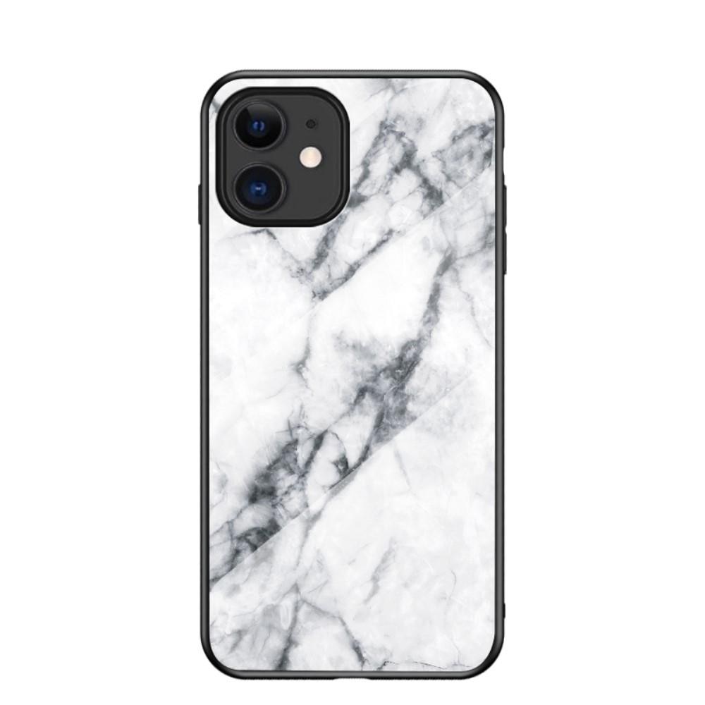 iPhone 12 Mini Hülle Gehärtetem Glas White Marble