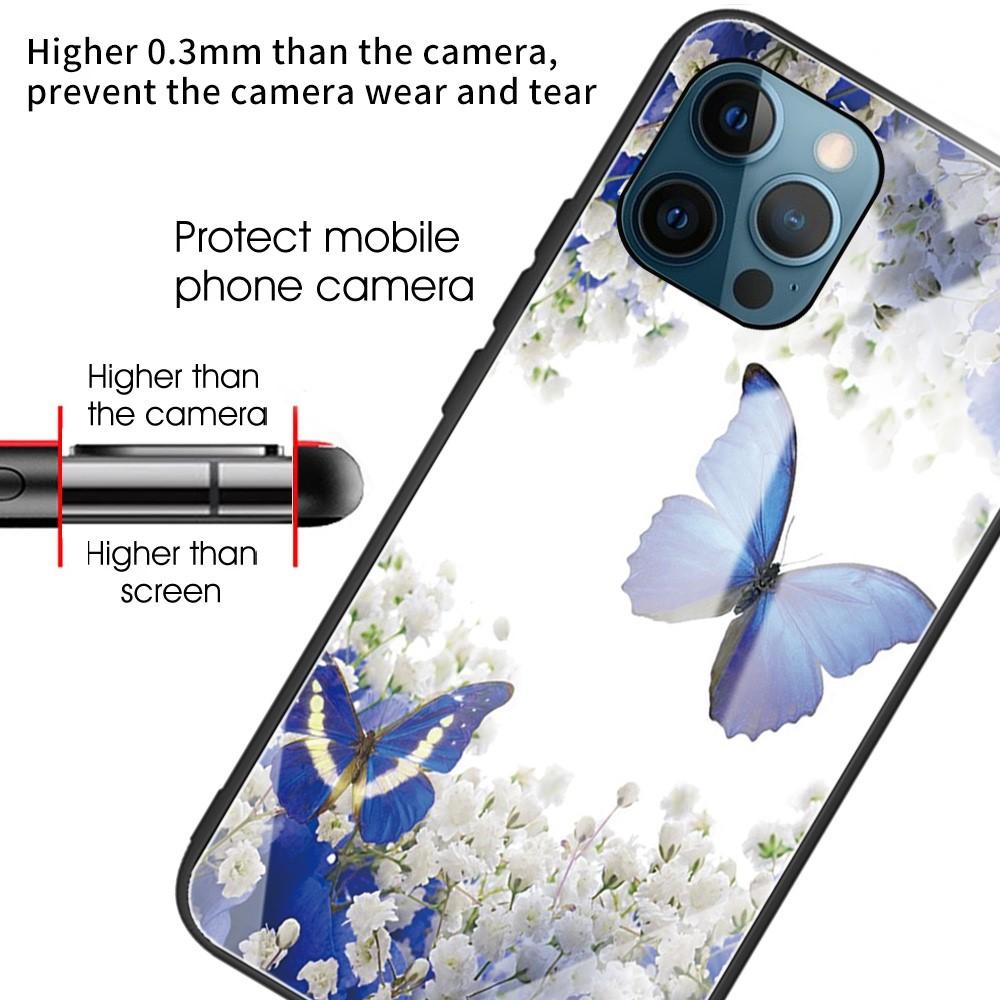 iPhone 12 Pro Max Hülle Gehärtetem Glas Butterflies