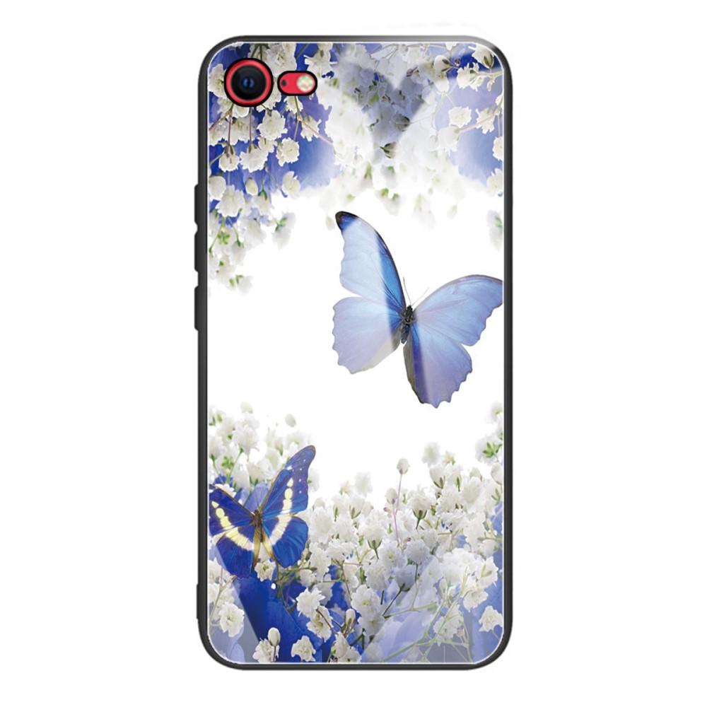 iPhone 7/8/SE Hülle Gehärtetem Glas Butterflies