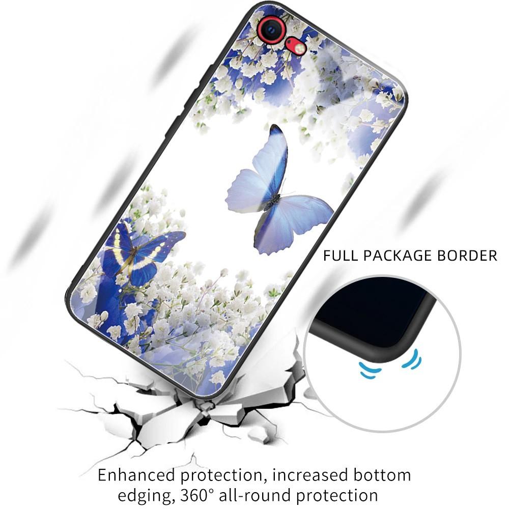 iPhone 7/8/SE Hülle aus gehärtetem Glas Butterflies