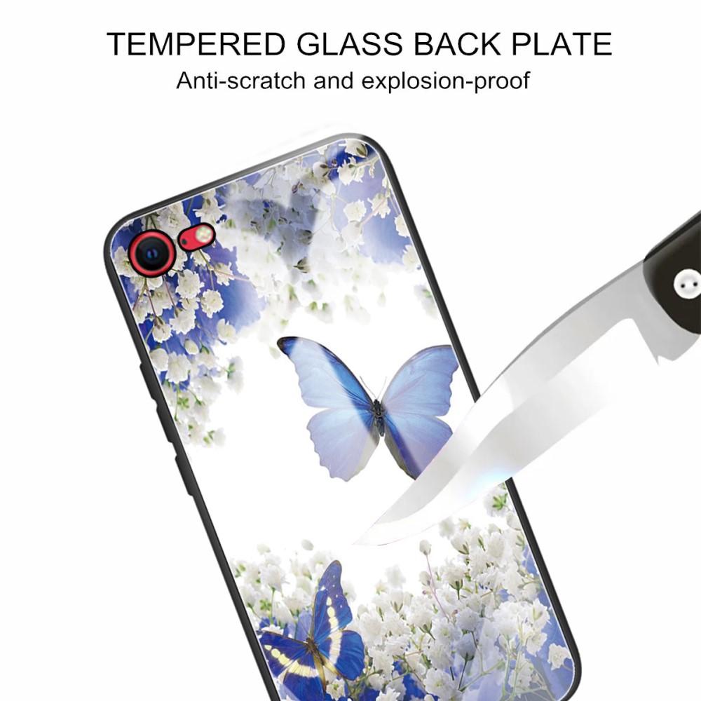 iPhone 7/8/SE Hülle aus gehärtetem Glas Butterflies
