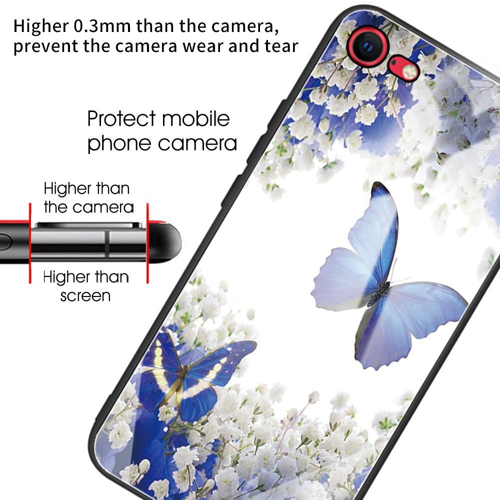 iPhone 7/8/SE Hülle aus gehärtetem Glas Butterflies