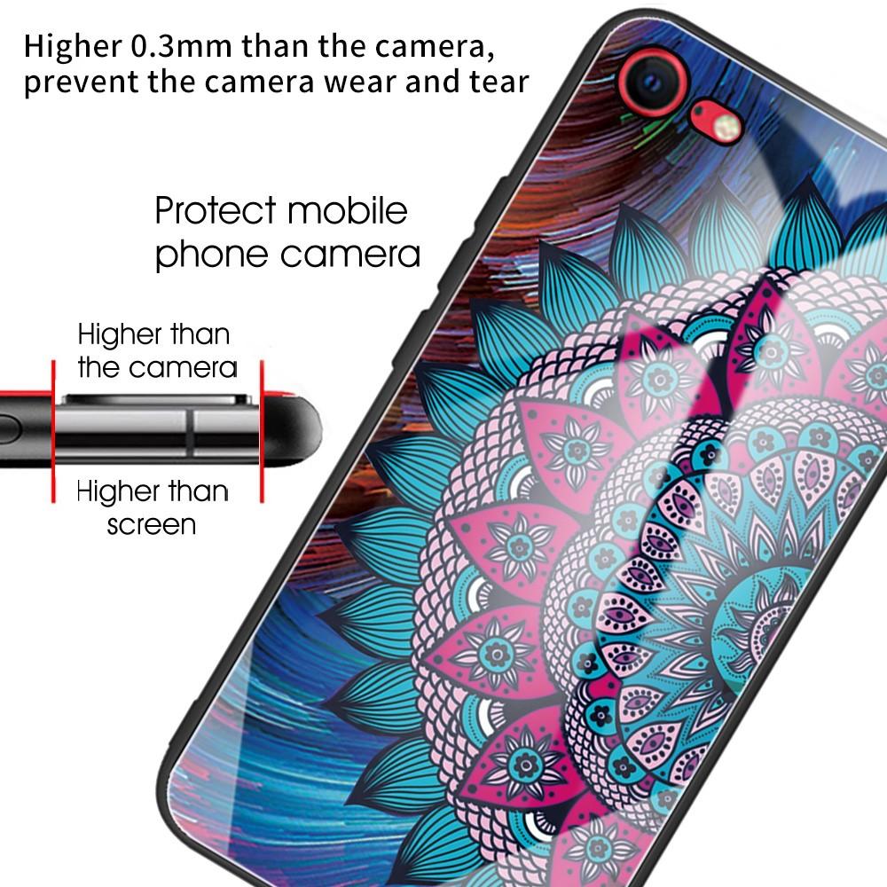 iPhone 7/8/SE Hülle aus gehärtetem Glas Mandala