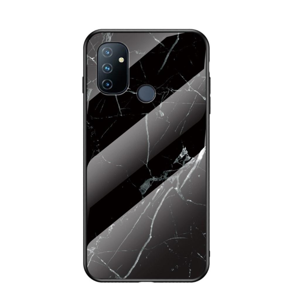 OnePlus Nord N100 Hülle aus gehärtetem Glas Black Marble