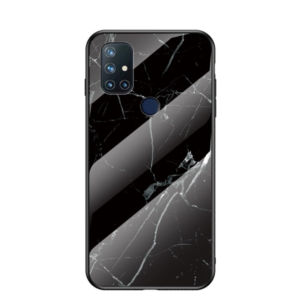 OnePlus Nord N10 5G Hülle aus gehärtetem Glas Black Marble